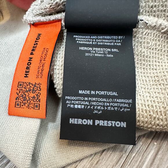 Heron Preston NWT RARE Global Collage Grey Cotton Graphic Hoodie Medium Unisex - Picture 15 of 16